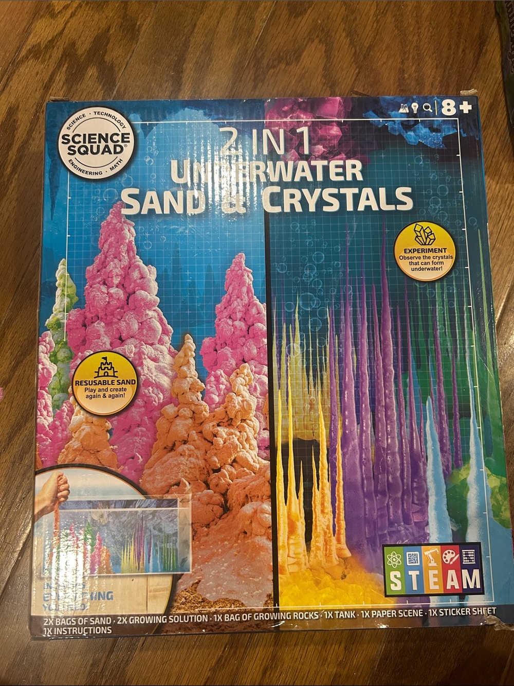 2-in-1 Underwater Sand & Crystals Kit - Pink, Orange, Purple
